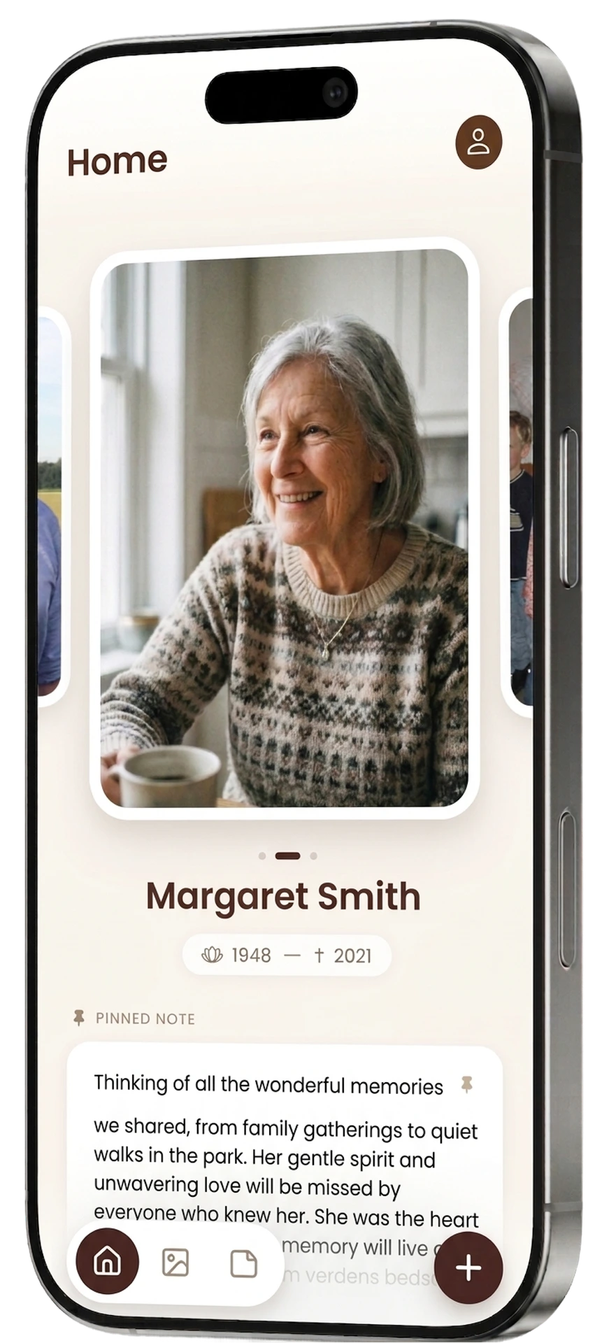 The Glimt memorial page on a phone