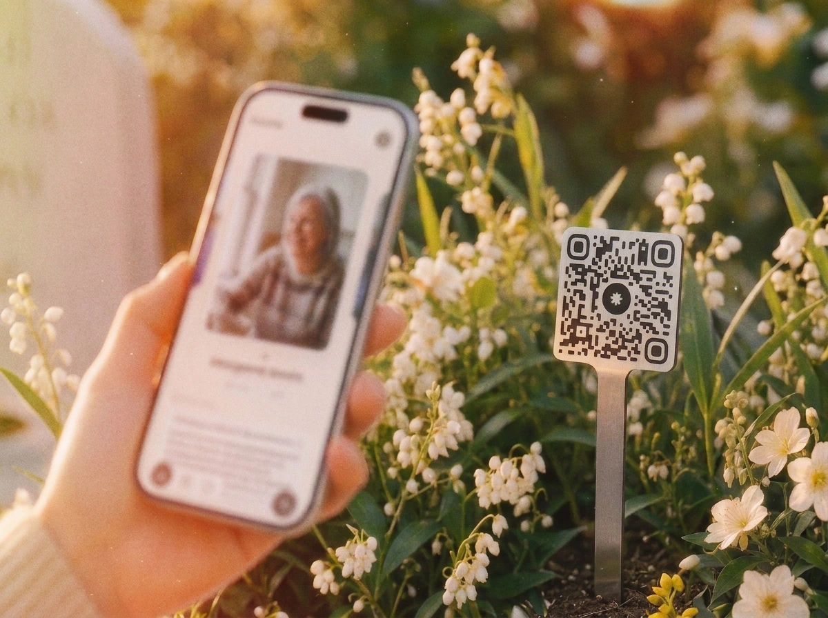 A visitor scanning the Glimt sign with their phone